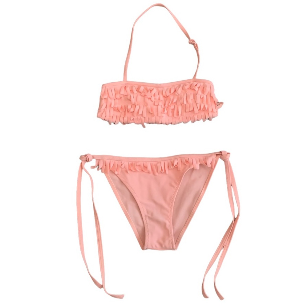 Fringe Coral Two Piece Swimsuit/ Bikini